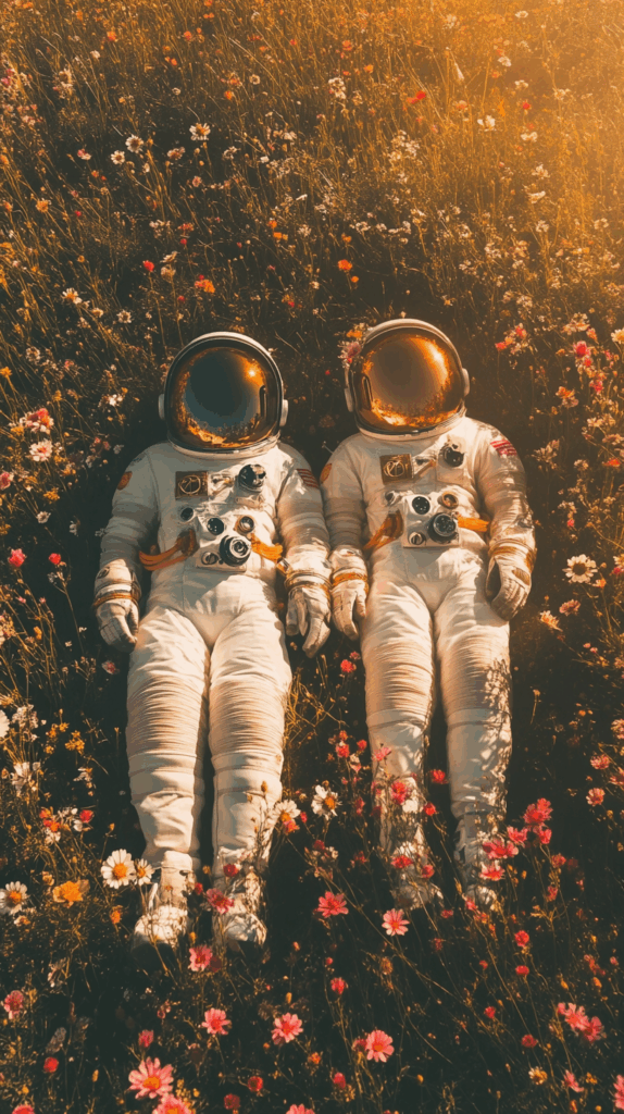 Trippy Astronaut in Wildflow