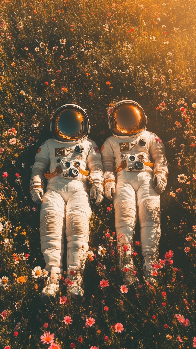 Trippy Astronaut in Wildflow