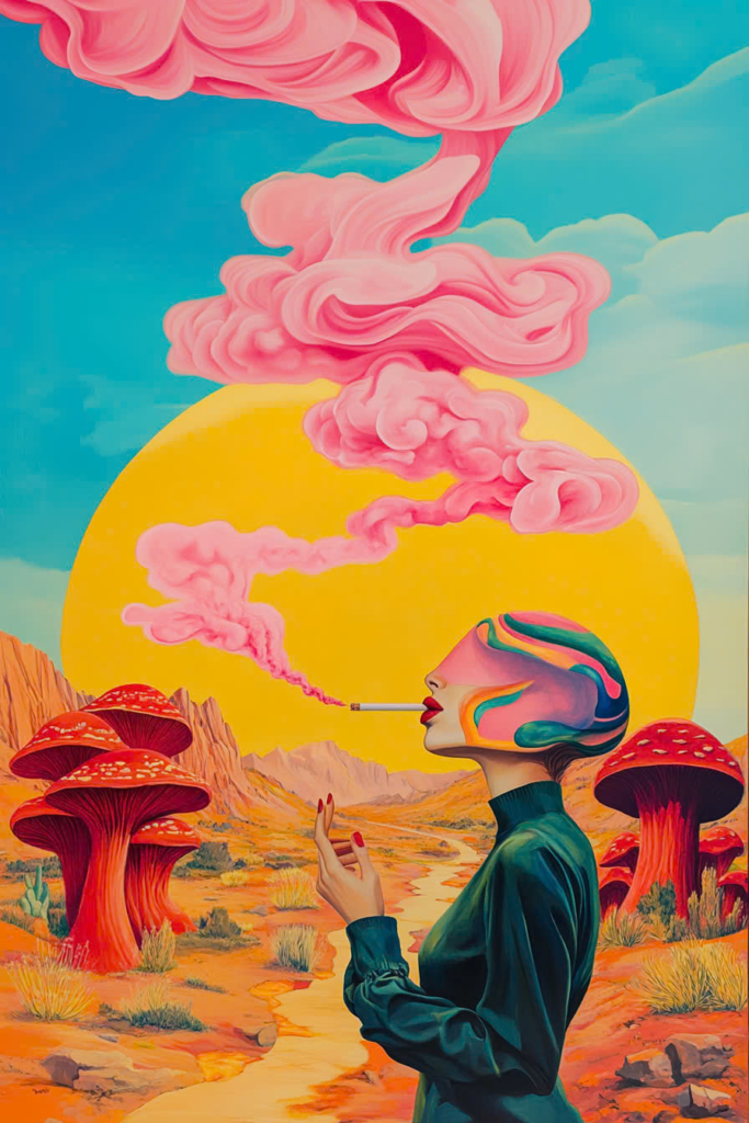 Neon Mindscape | Psychedelic Fantasy Wallpaper